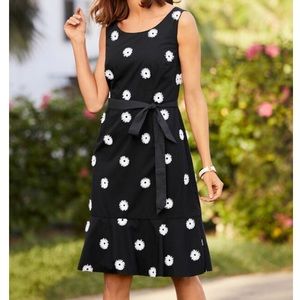 NWT Talbots black & white daisy dress Size 14P